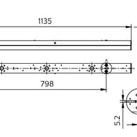 Philips CoreLine Batten BN126C LED 18W 2300 lumens 3000K 220-240V 120° Blanc IP20 L1200
