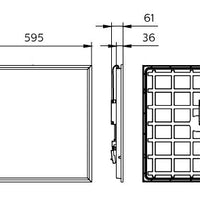 Philips CoreLine Panneau LED 595x595mm 28.5W 4000K 3600 lumens UGR22 IP20 Blanc