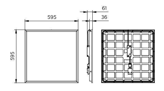 Philips CoreLine LED Paneel 595x595mm 28.5W 4000K 3600 lumen UGR22 IP20 Wit