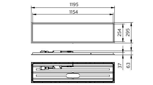 Philips CoreLine Panel gen6 LED 26W 4000K 3600 lumen 220-240V UGR19 IP20/44 Wit 1200x300mm