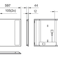 Philips CoreLine RC136B Panneau LED 22W-31W 3000K 2800-4000 lumens 597x597mm Blanc IP20/44 UGR25