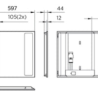 Philips CoreLine RC136B Panneau LED 31W 4000K 3100-4300 lumens gradable DALI 597x597mm Blanc IP20/IP44