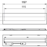 Panneau encastré LED Philips CoreLine RC136B, 22W-31W dimmable DALI, 3100-4300 lumens, 4000K, 1197x297 Blanc