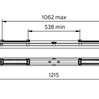 Philips CoreLine WT120C G2 luminaire LED étanche, 30.5W 4000K 4000 lumens, gradable DALI, IP65 IK08, 1215mm Gris