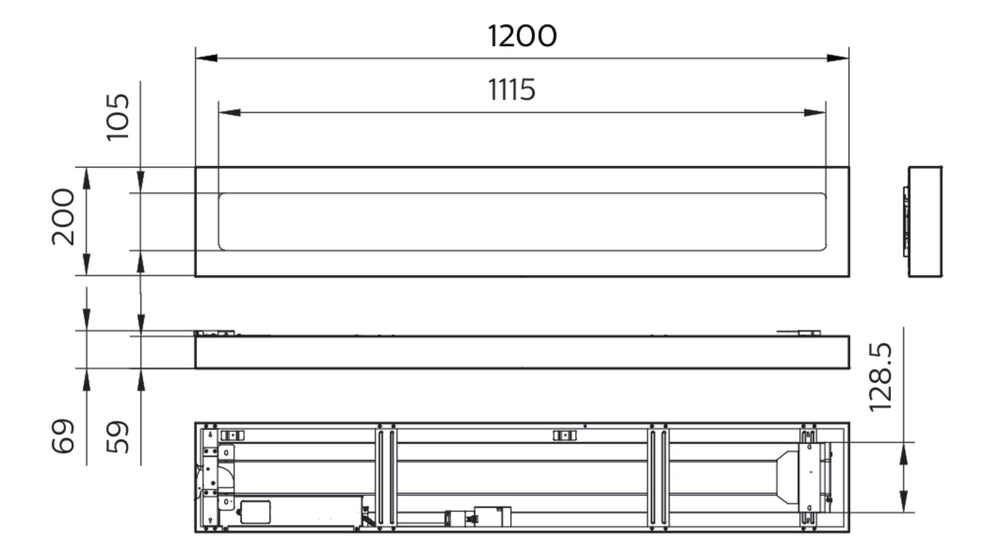 Philips LED lijnverlichting 1200mm 31W 4000K 4300 lumen IP20/44 microprismatische lens Witte stalen behuizing