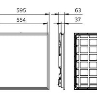 Philips LED paneelarmatuur 595x595mm 22W-31W 3000K-4000K 2900-4300 lumen DALI dimbaar UGR19 IP20/44 Wit