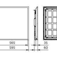 Philips Ledinaire RC065B G5 LED paneel 28W 3000K 4000K 3400 lumen Wit 595x595mm UGR19 IP20