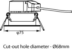 Philips Ledinaire Spot Encastré LED 6W 3000K 500 lumens 36° Blanc IP20 dimmable à coupure de phase