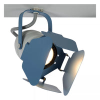 Lucide picto 3xGU10 plafonnier LED bleu pour chambre d'enfant