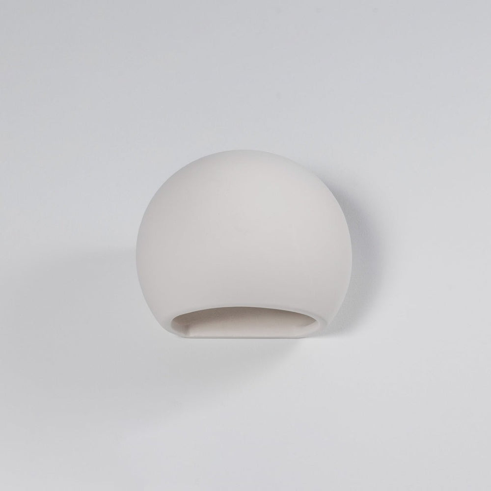 Applique murale en céramique Sollux Lighting globe blanc à douille E27 compatible LED 60W