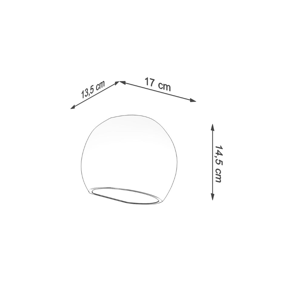 Sollux Lighting LED lamp 50W aluminium globe, IP20, 220-240V, 4000K, matte goud afwerking