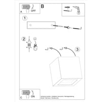 LED Wandlamp beton LEO - 1 x G9 aansluiting 