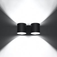 Wandlamp ORBIS 2 zwart 