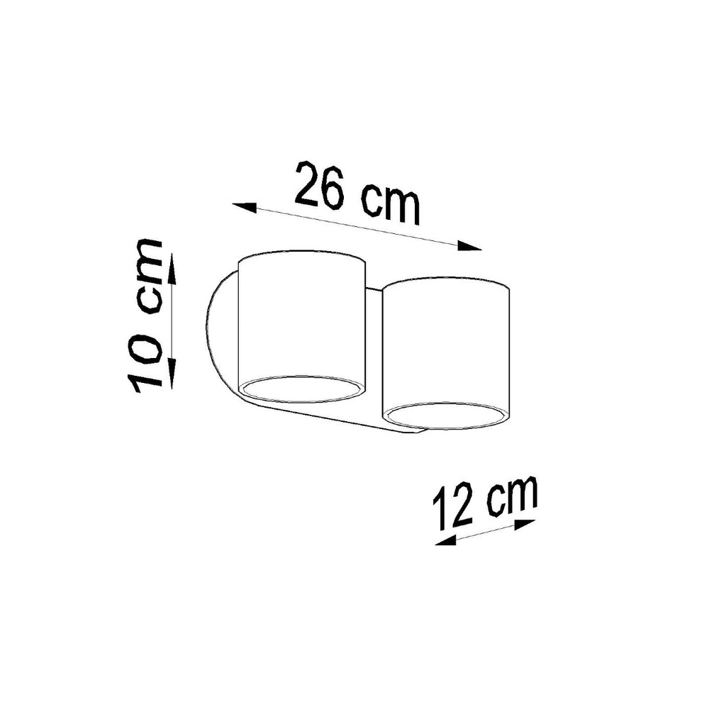 Wandlamp ORBIS 2 zwart 