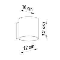 LED Wandlamp beton ORBIS - 1 x G9 aansluiting 