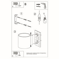 LED Wandlamp beton ORBIS - 1 x G9 aansluiting 
