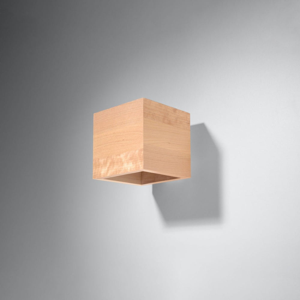 Wandlamp QUAD natuurlijk hout