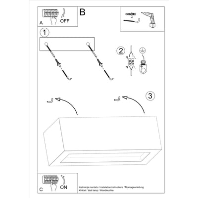 LED Wandlamp beton VEGA 30 - 1 x E27 aansluiting 
