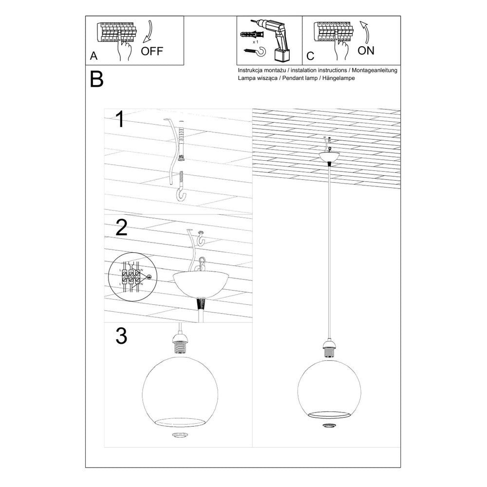Hanglamp BALL blauw