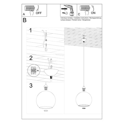 Hanglamp BALL blauw