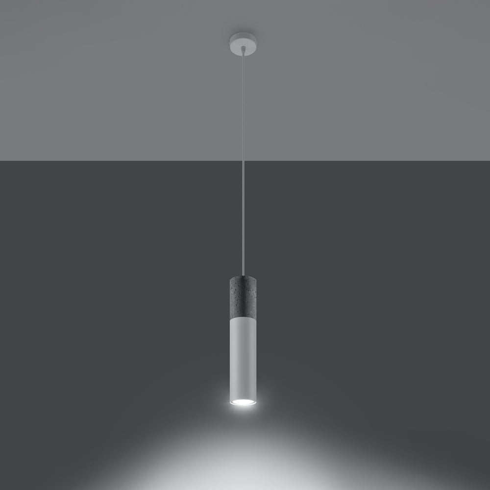 LED Hanglamp wit beton BORGIO - 1 x GU10 aansluiting