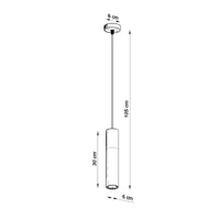 LED Hanglamp wit beton BORGIO - 1 x GU10 aansluiting