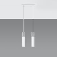 Suspension LED Sollux Lighting Borgio 2 béton blanc 2 GU10 40W
