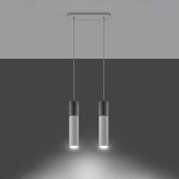 Suspension LED Sollux Lighting Borgio 2 béton blanc 2 GU10 40W