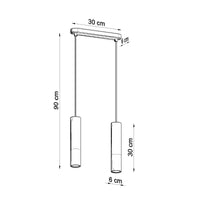 Suspension LED Sollux Lighting Borgio 2 béton blanc 2 GU10 40W