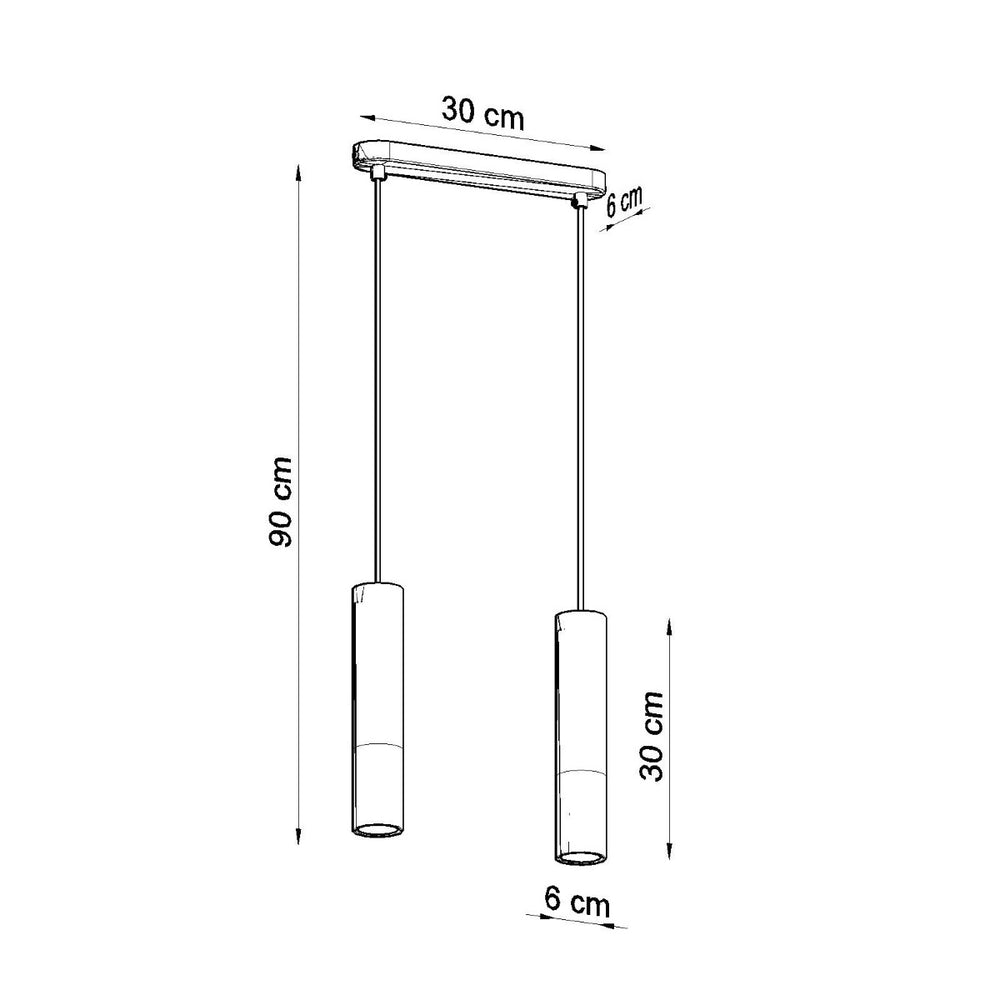 Suspension LED Sollux Lighting Borgio 2 béton blanc 2 GU10 40W