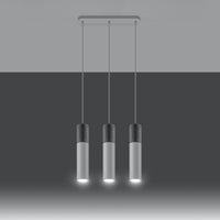 LED Hanglamp wit beton BORGIO - 3 x GU10 aansluiting