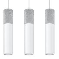 LED Hanglamp wit beton BORGIO - 3 x GU10 aansluiting
