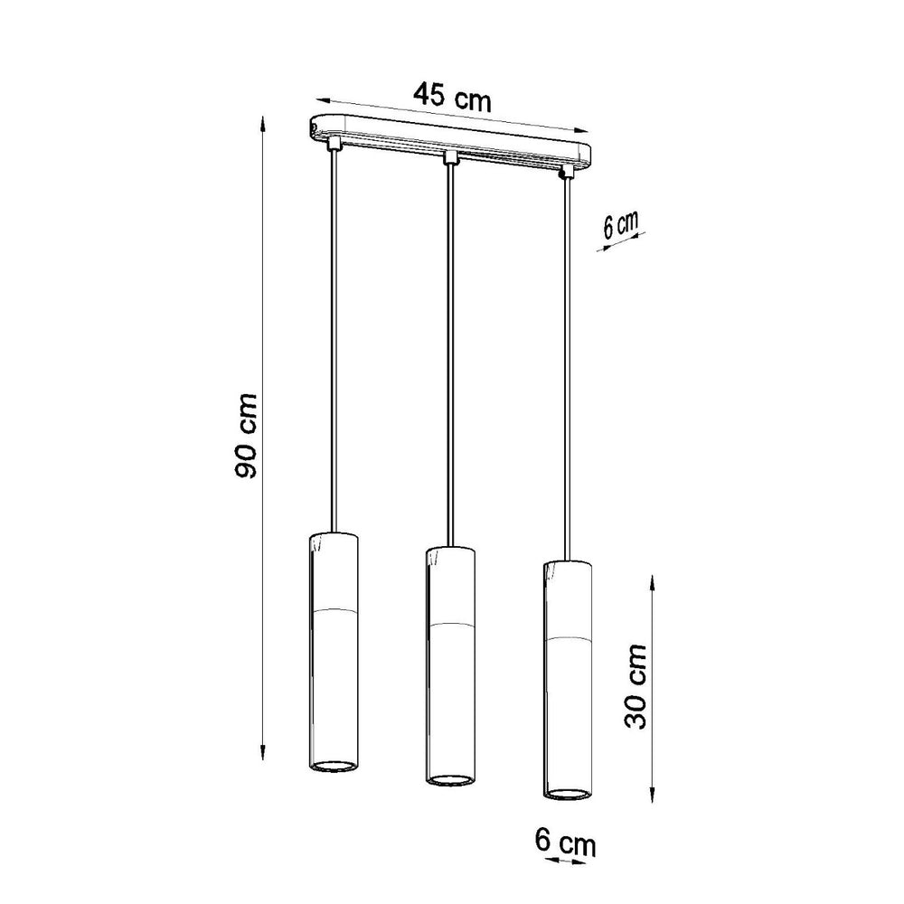 LED Hanglamp wit beton BORGIO - 3 x GU10 aansluiting