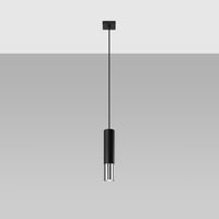 LED Hanglamp zwart chrome LOOPEZ - 1 x GU10 aansluiting