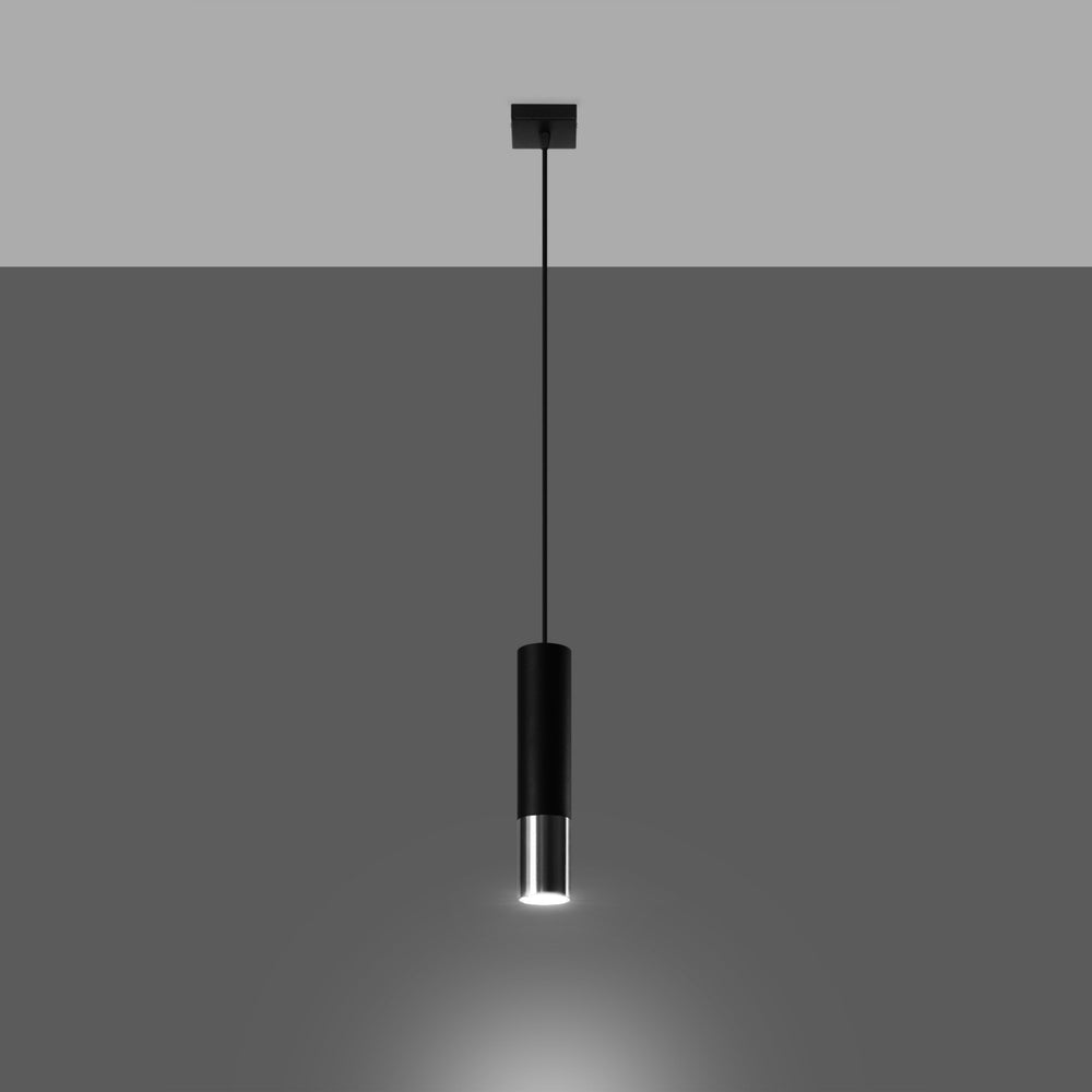 LED Hanglamp zwart chrome LOOPEZ - 1 x GU10 aansluiting