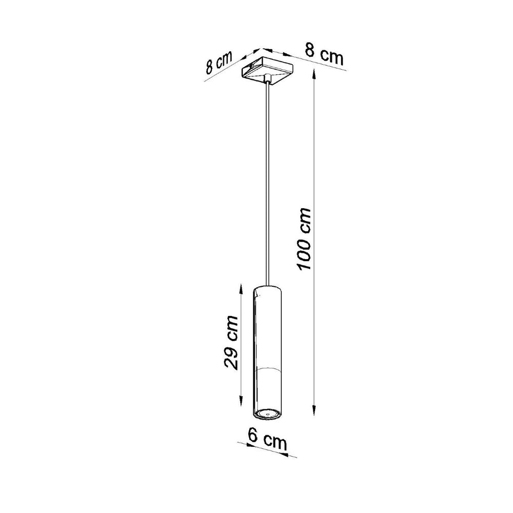 LED Hanglamp zwart chrome LOOPEZ - 1 x GU10 aansluiting