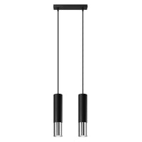 LED Hanglamp zwart chrome LOOPEZ - 2 x GU10 aansluiting