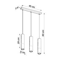 LED Hanglamp zwart chrome LOOPEZ - 3 x GU10 aansluiting