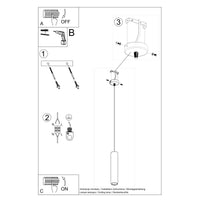 Sollux Lighting Luvo 1 LED hanglamp met betonnen kap 300mm