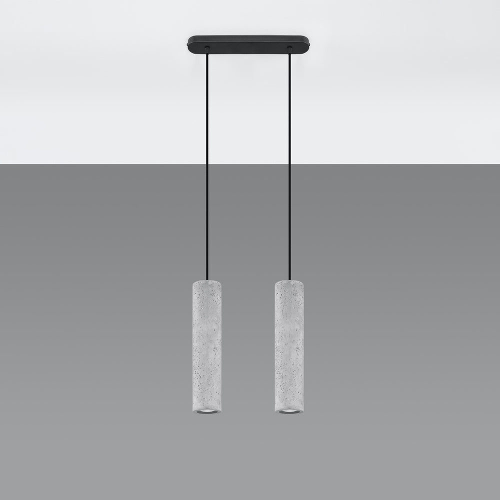 LED Hanglamp beton LUVO - 2 x GU10 aansluiting