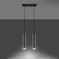 LED Hanglamp beton LUVO - 2 x GU10 aansluiting