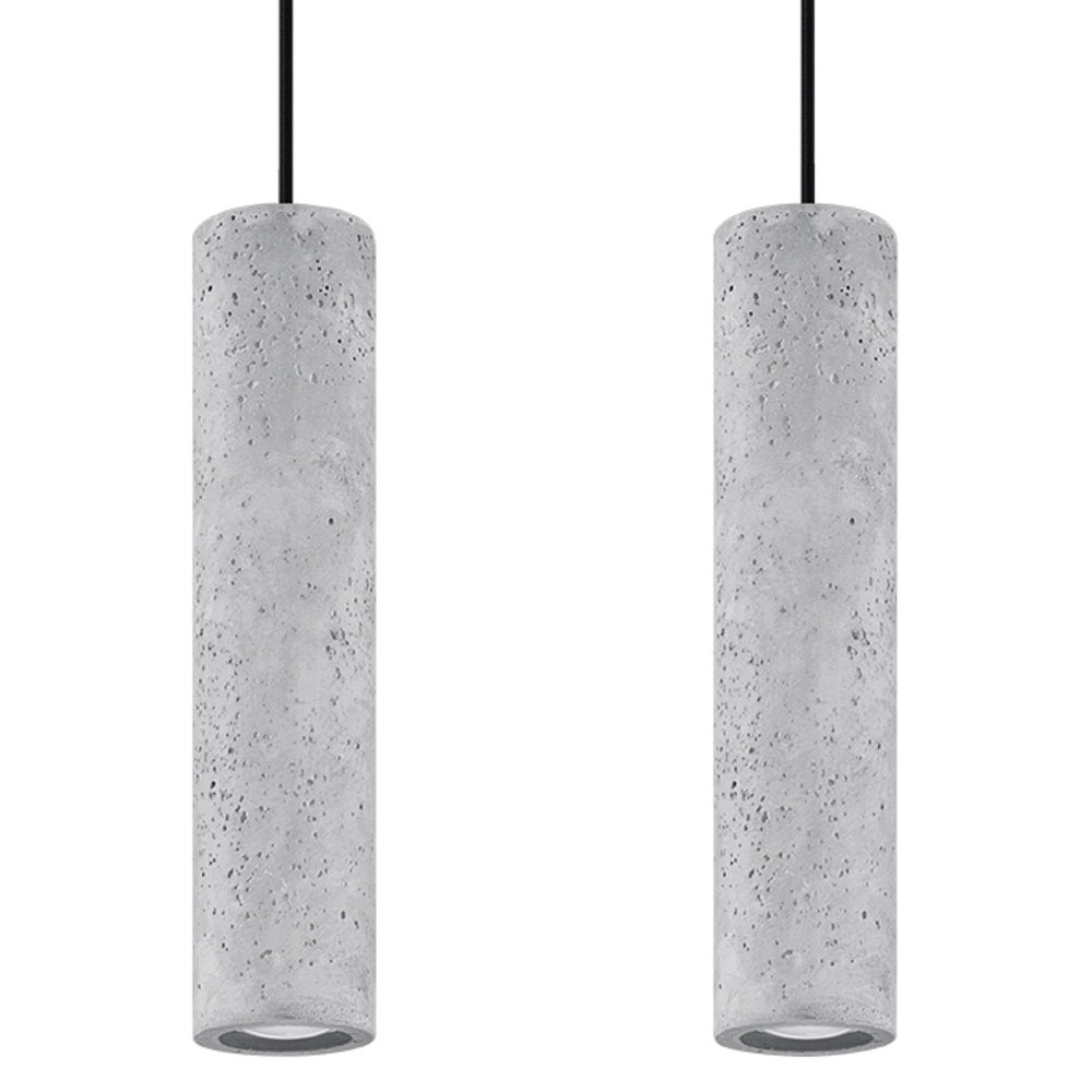 LED Hanglamp beton LUVO - 2 x GU10 aansluiting