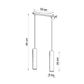 LED Hanglamp beton LUVO - 2 x GU10 aansluiting