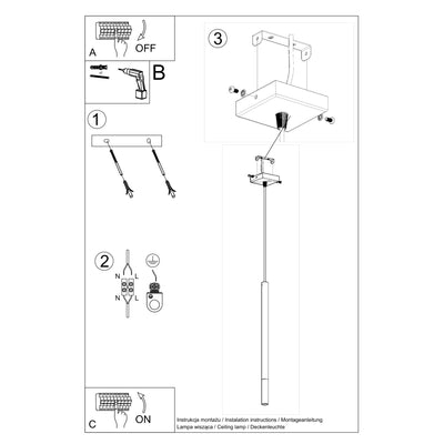 LED Hanglamp zwart koper MOZAICA - 1 x G9 aansluiting
