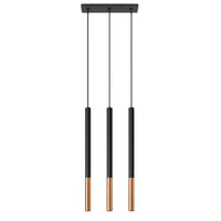 LED Hanglamp zwart koper MOZAICA - 3 x G9 aansluiting