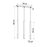 LED Hanglamp zwart koper MOZAICA - 3 x G9 aansluiting