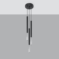 LED Hanglamp zwart chrome MOZAICA - 3 x G9 aansluiting