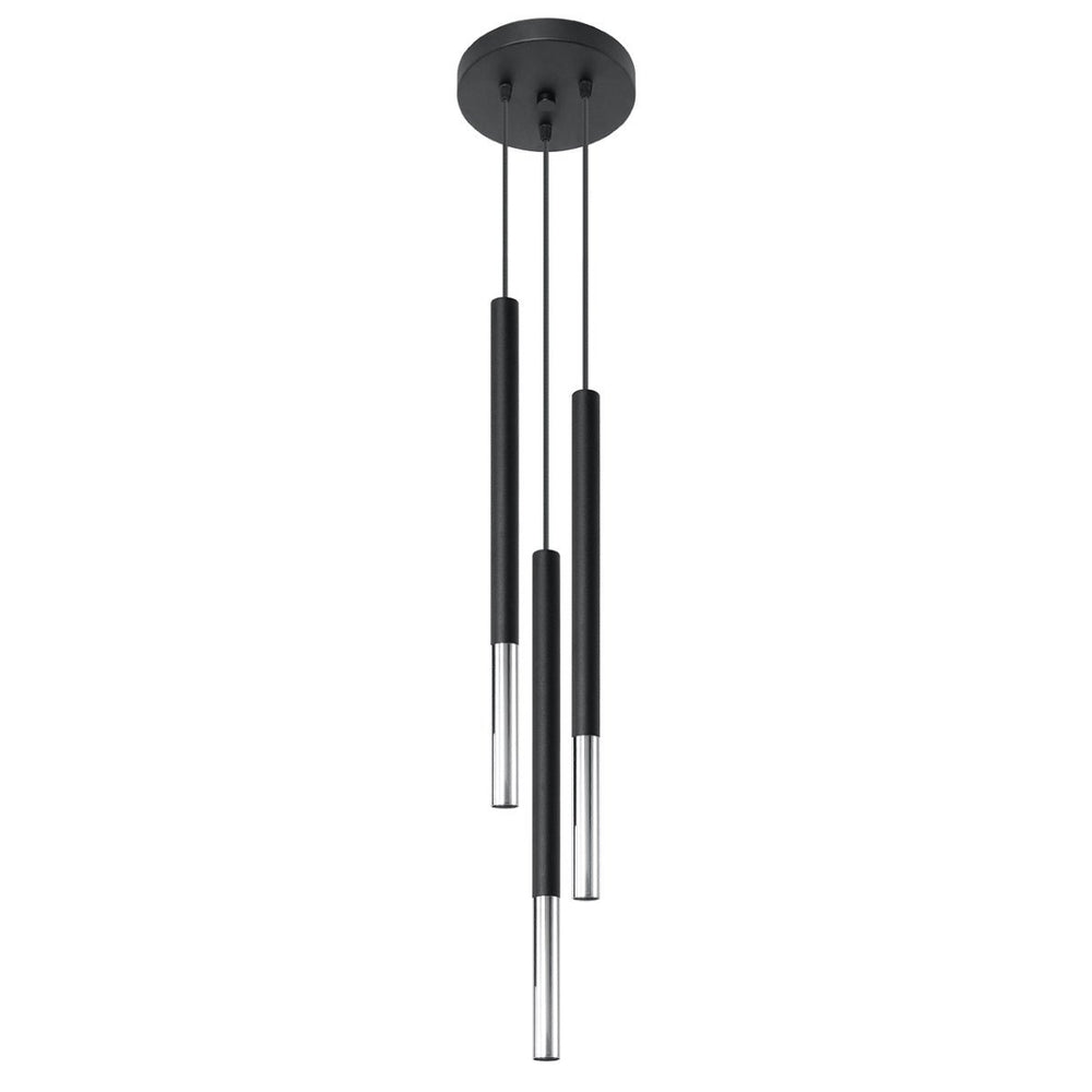 LED Hanglamp zwart chrome MOZAICA - 3 x G9 aansluiting