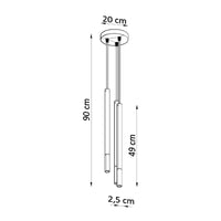 LED Hanglamp zwart chrome MOZAICA - 3 x G9 aansluiting