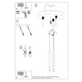 LED Hanglamp zwart chrome MOZAICA - 3 x G9 aansluiting